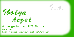 ibolya aczel business card